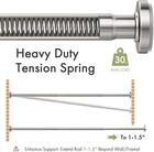 31-75  Nickel Spring Tension Shower Curtain Rod  1  Heavy Duty Rust Proof