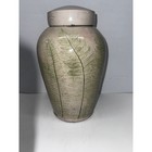 Handcrafted Fern Raku Ceramic Cremation Urn