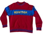 Stranger Things X Benetton Limited Edition Oversized Crewneck Nwt Red Blue
