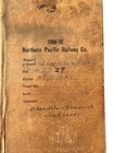 Vintage Northern Pacific Railway Form 60 Survey Level Book Idaho Division 1927