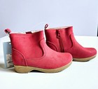 Nwt Cat   Jack Toddler Girls Etta Zipper Booties Faux Suede Red Choose Size