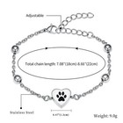 Urn Bracelet For Ashes For Women Men Dog Cat Paw Print Pet Cremation Jewelry    