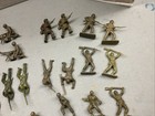 1950-60 Marx Mpc Army Battleground   Play Set Toy Solders Plastic Lot Of 48