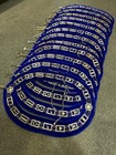 12 Masonic Blue Lodge Chain Collars     Silver-plated Officer Jewels Blue Backing