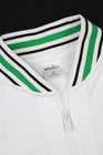 Belyn Key Wimbledon Jacket White Green Sz M Women   s Golf  Track Versity