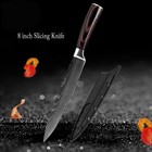 8inch Kitchen Knives Set Laser Damascus Pattern Chef Knife Cleaver Tool New
