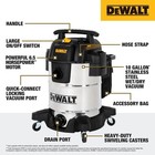 Dewalt 10 Gal  Stainless Steel Wet dry Vacuum With Hose And Accessories