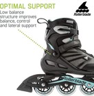 Rollerblade Zetrablade Women s Fitness Inline Skates   Black Light Blue Size 9