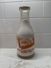 Quart Pyro Eaton Farm Dairy Sutton Massachusetts Ma Milk Bottle W Cow