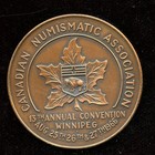 1966 Cna Rcna Manitoba Coin Club Winnipeg Copper Medal Canadian Numismatic Assoc