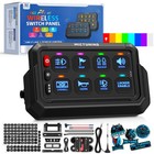 Led Rgb Switch Panel 6 8 12 Gang Wireless Control On-off Circuit Relay System