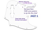 Zero Mod Jazz1 Thumb Rest   Tug Bar For Fender Jazz Bass - No Mods No New Holes 