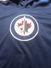 Men s Navy Winnipeg Jets Primary Team Logo Fleece Fitted Pullover Hoodie 2xl