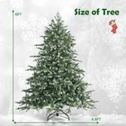 6 Ft Artificial Christmas Tree Unlit Hinged Xmas Tree W  Metal Stand
