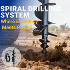 200mm Diameter Auger Drill With Hoses For 1ton-1 8ton Mini Excavator Usa Stock