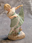 Antique Gebruder Heubach Bros  Bisque Dancing Girl With Tambourine