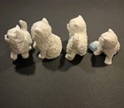 Vintage Homco White Porcelain Kittens Kitty Cat Set Of Four