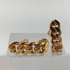 Swank Chain Link Cuff Links Cufflinks Gold Tone Shirt Vintage Work Vtg Man Gift