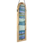 River Of Goods Stained Glass Window Panel Geometric Waves Cathedral Mango Frame
