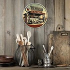 Vintage Texaco Gas Station Aluminum Wall Art - Tin Metal Signs Classic Car   Oil