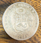 1923 Peru Silver 1 2 Sol Flat 3 Nice Original Choice Au Chrc