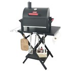 Feasto Foldable Grill Cart Outdoor Stand Table With Extra Storage Bottom Shelf