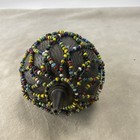 Beaded Maraca Shaker Unique Wood And Coconut  Percussion Instrument 12  African