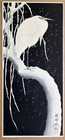 Ohara Koson-japanese Woodblock Print-egret  On Snow Covered Branch-1930