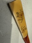 Hair Comb Folding Hair Comb With Floral Design - Brass Handle 1pc
