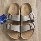 Birkenstock Arizona Taupe Soft Footbed Suede Leather Women s Cork Sandals Shoes