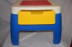 Little Tikes Tykes Vintage Lego Table Drawer Kids Child Size Guc