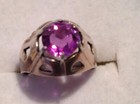 Elegant 875 Silver Alexandrite Ring     4 46g Vintage Luxury Sparkle 