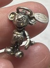 Vintage Walt Disney Productions Mickey Mouse Sterling Silver Charm Pendant 3d
