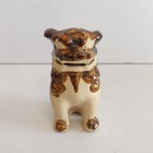 Vintage Studio Pottery Ceramic Chinese Foo Dog Figurine Statue Mid Century