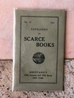 Catalogue Of Scarce Books   Brentano s New York  1921  Rare Book Catalog   List