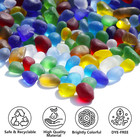 Qygl Sea Glass Stones - 0 55lb Colorful Frosted Glass Pebbles Gemstones- Perfect