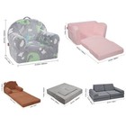 Foldable Baby Chair 2-in-1 Baby Lounger Couch Glow In Dark Kids Sofa