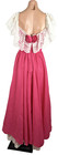 Vintage 80s Off Shoulder Union Pink Prom Lace Gown Prairie Roses Dress 5