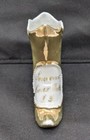 Sioux Falls South Dakota Souvenir Vintage 4  Gold Porcelain Shoe Boot