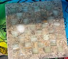 12 Inch Green Onyx And Fossil Rock Chess Set