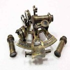 Nautical Kelvin And Hughes London Double Telescopes Sextant Antique Maritime