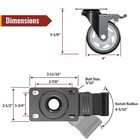 4 Inch Swivel Caster Wheels With Safety Total Lock  360 Degree Heavy Duty Plate