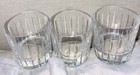 New Lot Of 3 Christofle Crystal Iriana  Facetted Pattern Old Fashioned Glasses