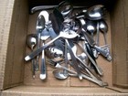 300 Pieces Of Silverplate  Stainless  Flatware Mixed Lot For Craft Use