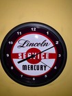 Lincoln Mercury Motors Auto Garage Mechanic Man Cave Bar Advertising Clock Sign