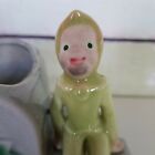 Vintage Pixie Planter Pottery Ivy Wheelbarrow Elf Retro Decor