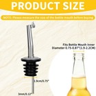 6 Pcs Liquor Pour Spout With Auto Dust Cover  304 Stainless Steel Bartender Liqu