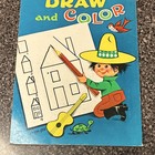 Whitman Draw And Color Vintage Paper Toy Book 1968 Ages 3-7 Years