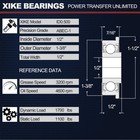 Xike 4 Pack Flanged Ball Bearing Wheel Bearings Id 1 2  X Od 1-3 8  