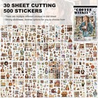 Sticker Book Vintage Stickers Journaling Supplies Coffee E9i61810